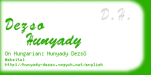 dezso hunyady business card